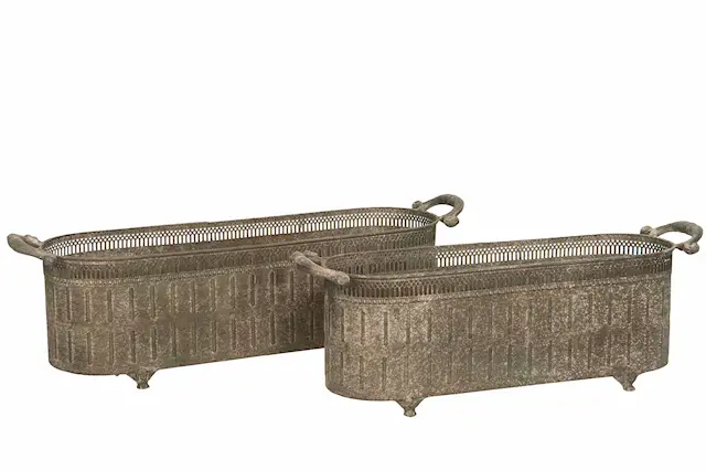 Outdoor Pot Selina Metal Green