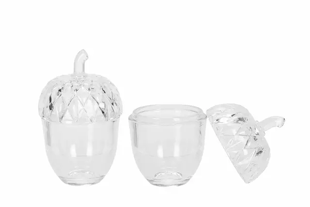 Glass Jar Acorn Transparent