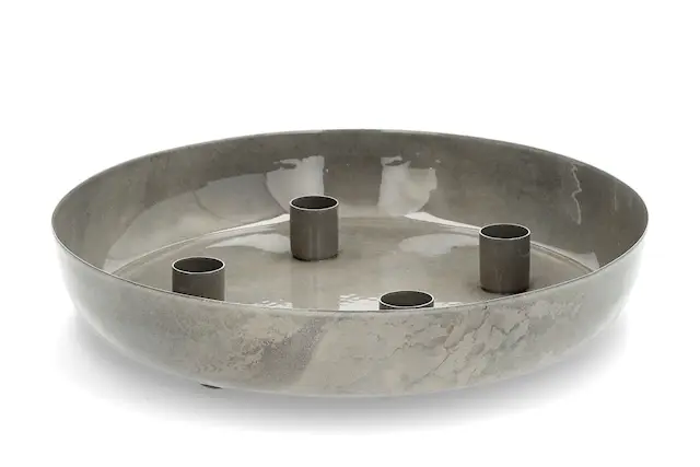 Ljusfat 4 Kronljus Granit