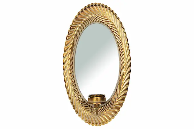 Mirror Candle Holder Cilia Gold