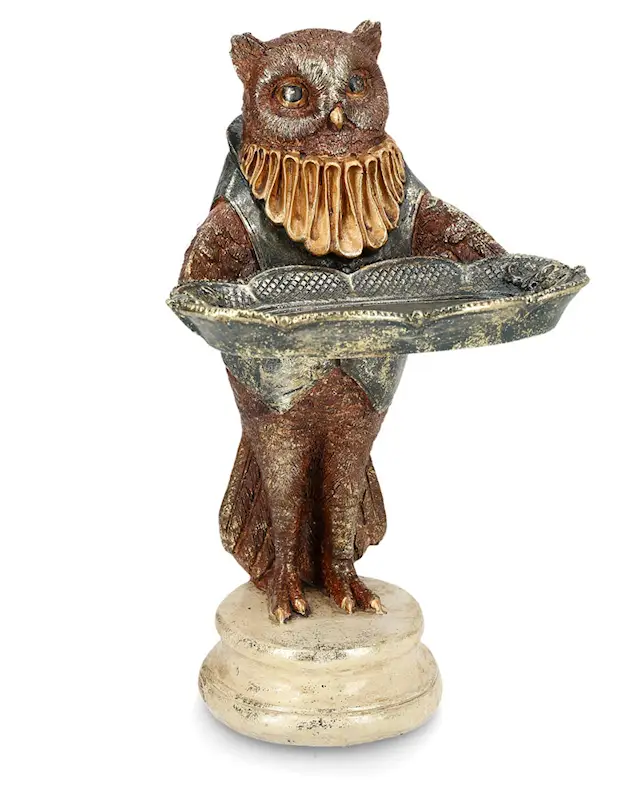 Decoration Owl With Tray