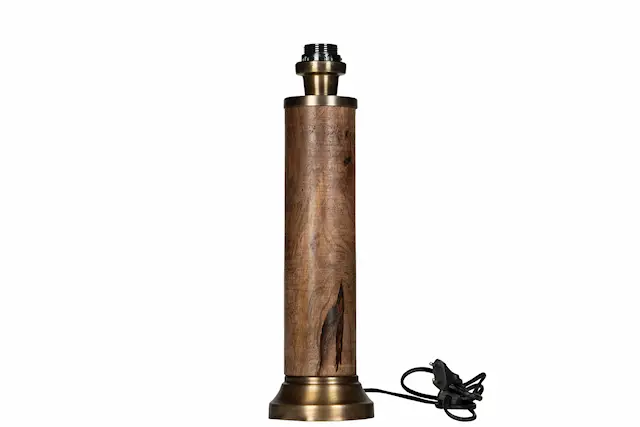 Lampfot Pelare Antik Mässing