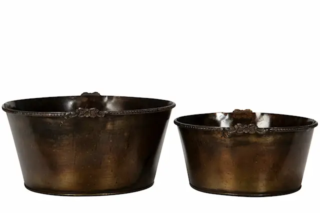 Skål Rosendal Hög Antik Brun