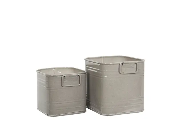 Pot Square Enamel Sand