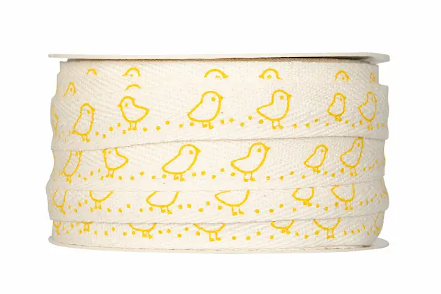 Dekorationsband Chick Gul 15 mm