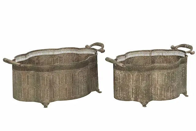 Outdoor Pot Melina Metal Green