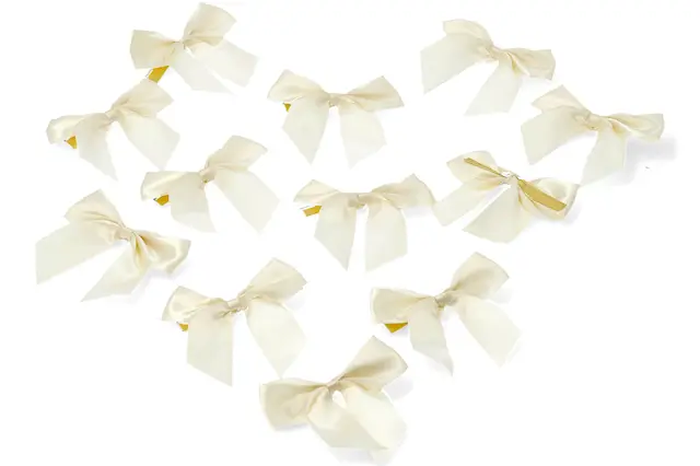 Rosett Satin Små Vit