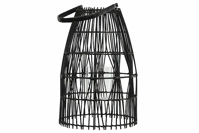 Ljuslykta Bell Bambu Svart