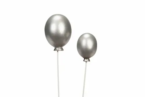Stick Balloon Silver Mix Poly