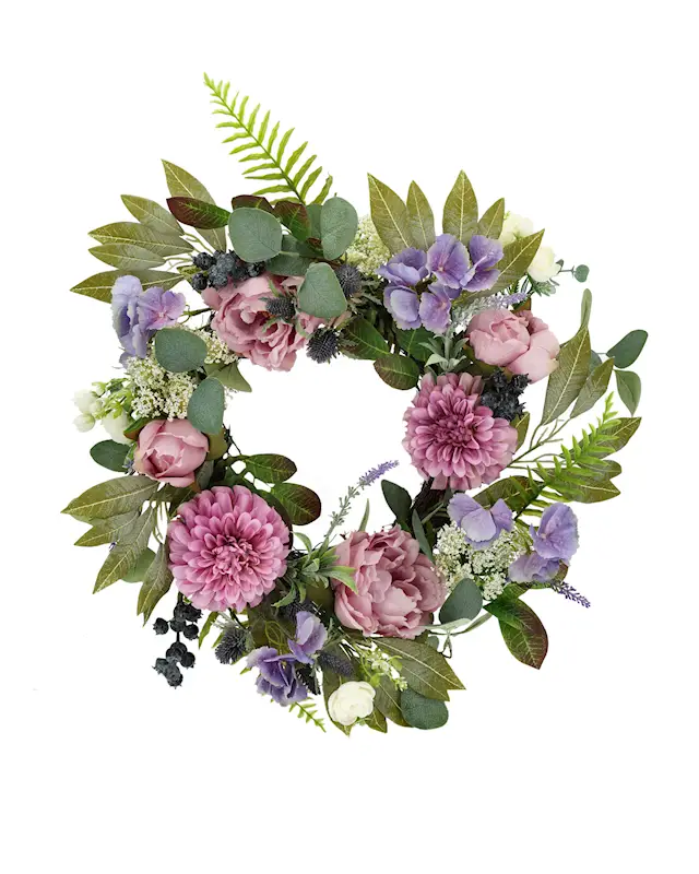 Krans Pion och Dahlia