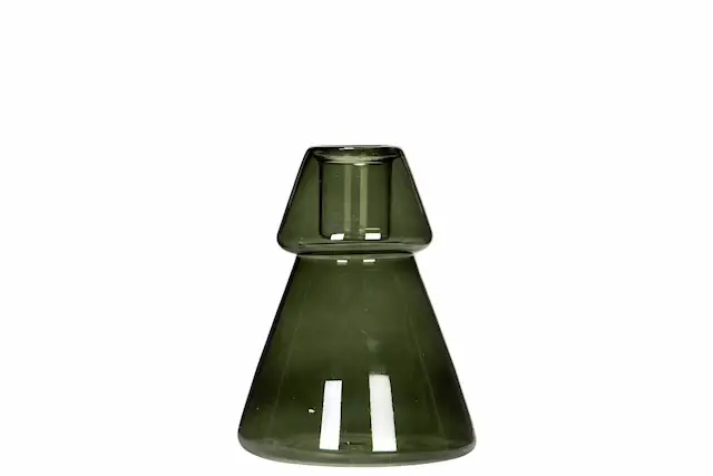 Ljusstake Glas Gran Grön