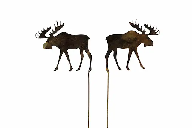Stick Moose Small Antique Brown
