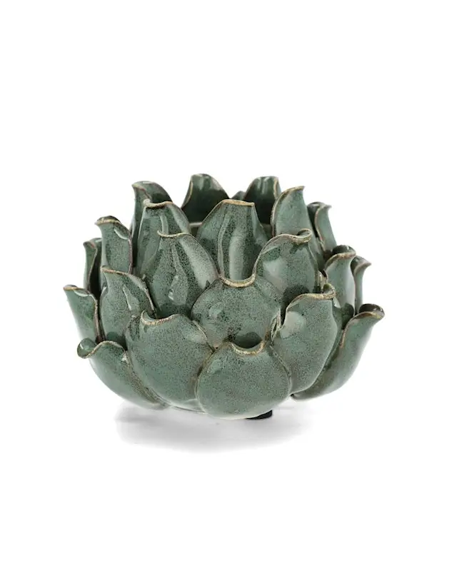 Kynttilänjalka, artisokka Hilde Green Glaze
