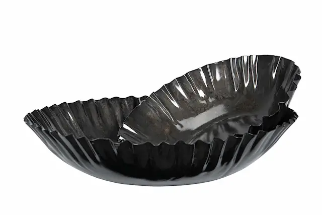 Skål Plisse Grey Onyx