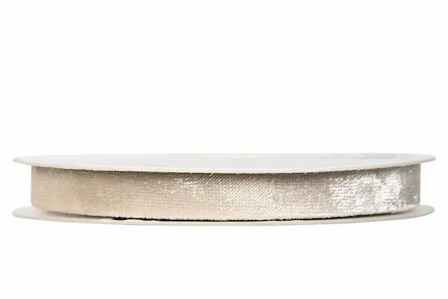 Dekorationsband Velvet Vit 10 mm