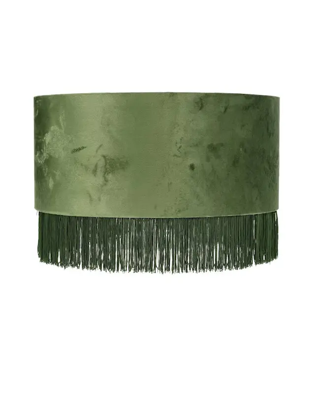 Lampshade Frans Velvet Cylinder Green