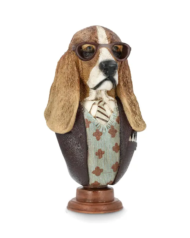 Rintakuva basset hound silmälasit