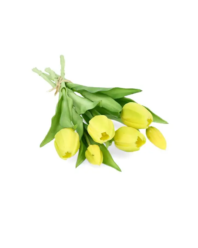 Artificial Flower Tulip Bouquet Yellow