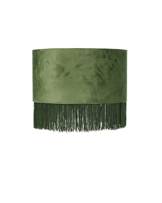 Lampshade Frans Velvet Cylinder Green
