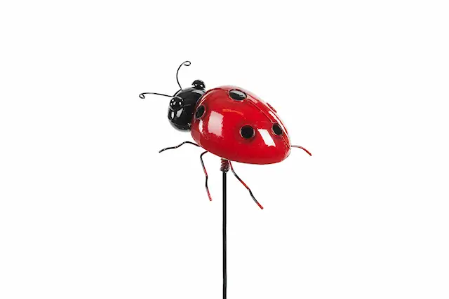 Garden Stick Ladybird Metal