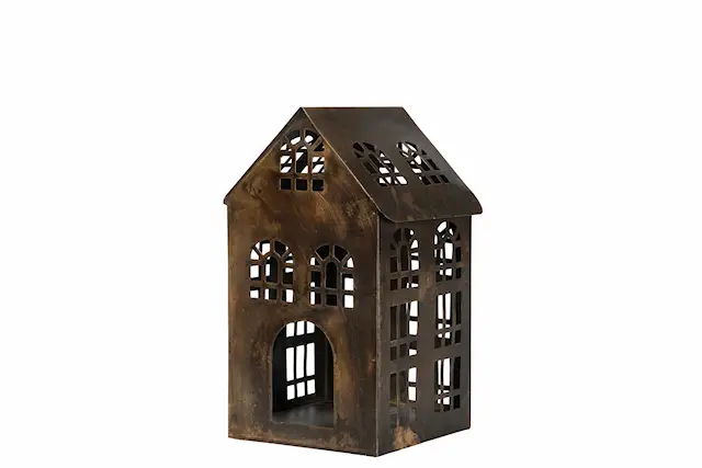 House Metal Antique Brown