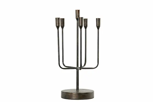 Kandelaber 6-Arm Svart