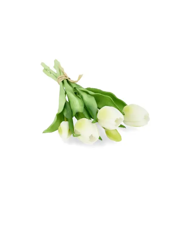 Artificial Flower Tulip Bouquet White
