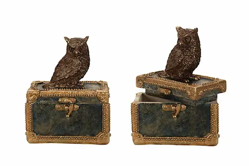 Jewelry Box With Owl Poly