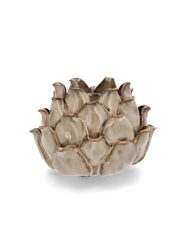 Kynttilänjalka, artisokka Hilde Beige Glaze