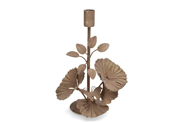 Ljusstake Violetta Floral Brown