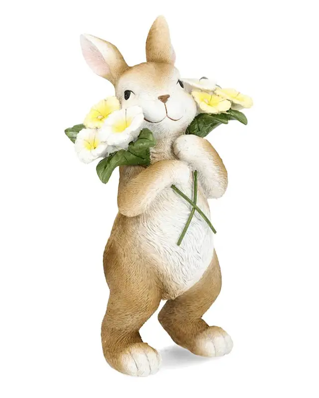 Dekoration Kanin med Blommor