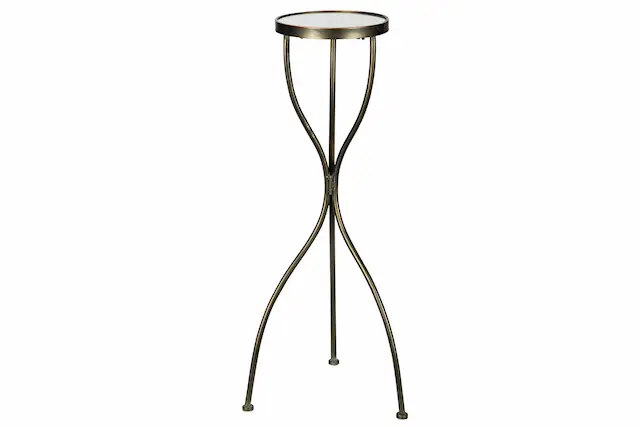 Table/Pedestal Mirror Antique Brass