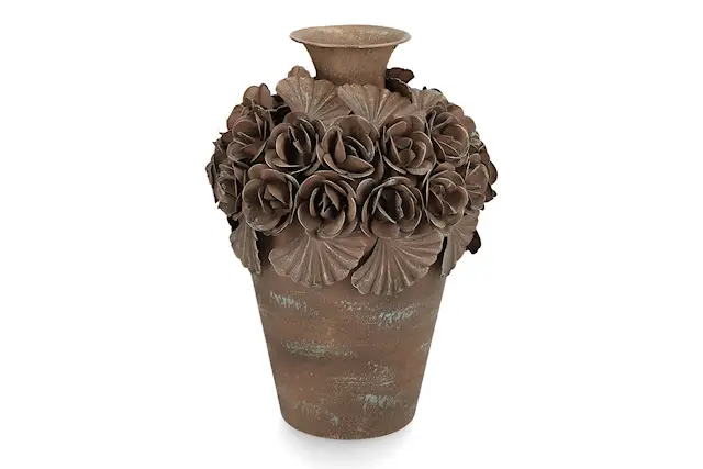 Vase Ofelia Floral Brown