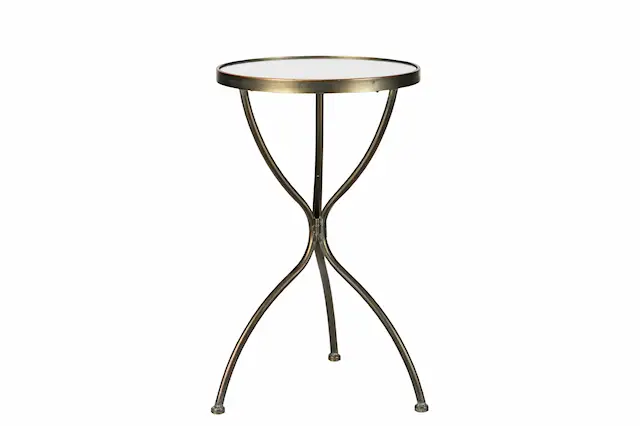 Table/Pedestal Mirror Antique Brass