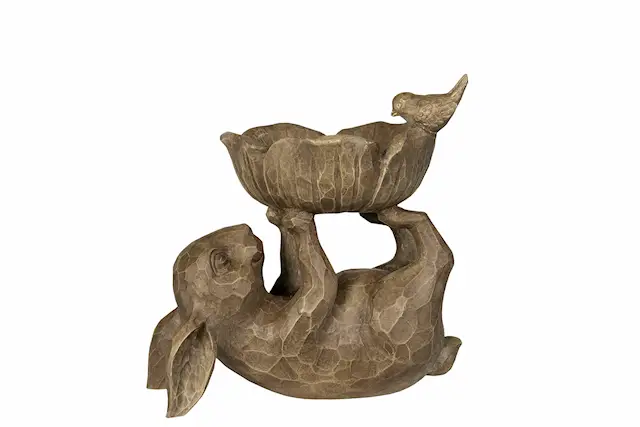 Dekoration Liggande Hare med Skål