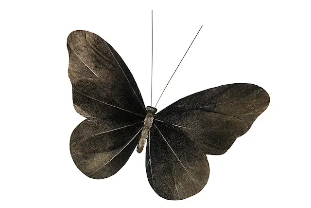 Clip Butterfly Golden Brown