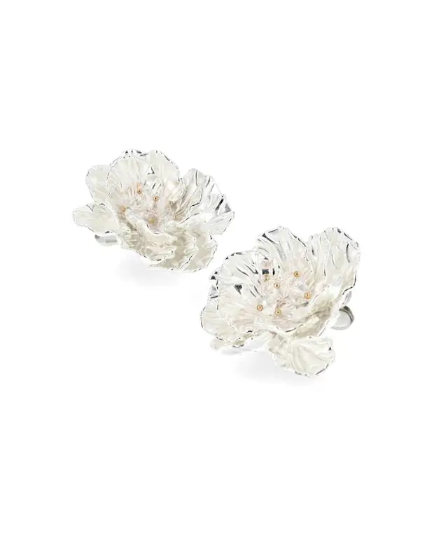 Clip Flower Metal Silver