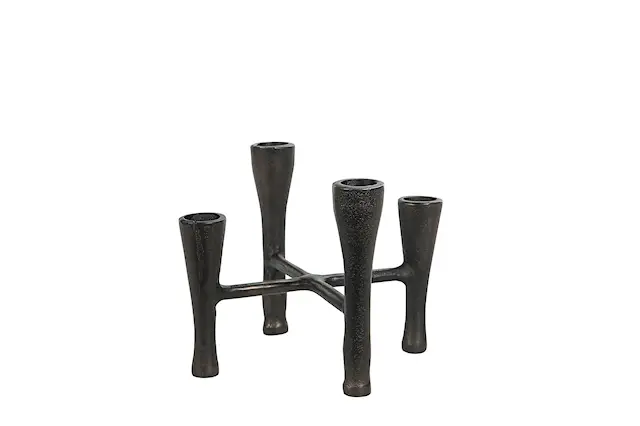 Kynttilänjalka musta metalli