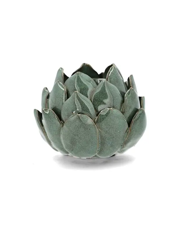 Kynttilänjalka artisokka Hildur Green Glaze