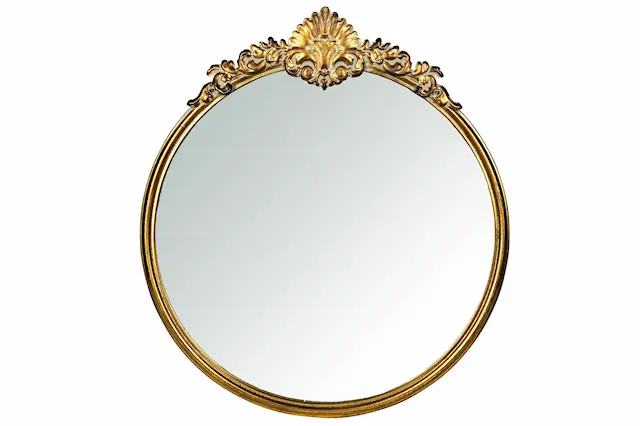 Mirror Round Ornament Gold