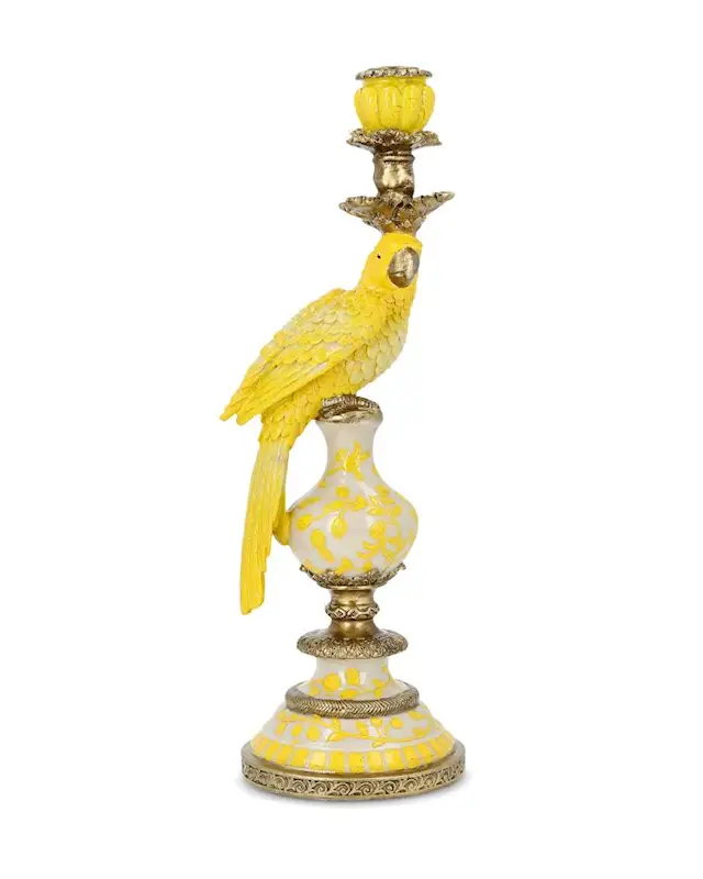 Ljusstake Papegoja Gul