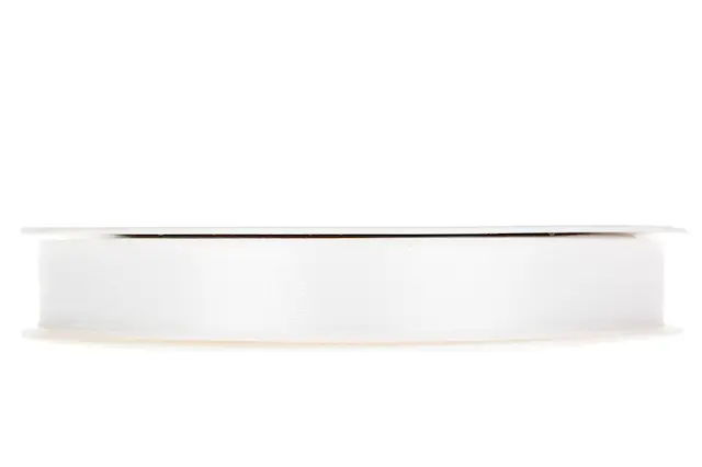 Dekorationsband Dubbelsatin Vit 15 mm