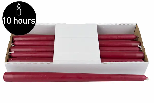 Taper Candles Burgundy