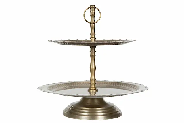 Tiered Tray Stripe Enamel Sand