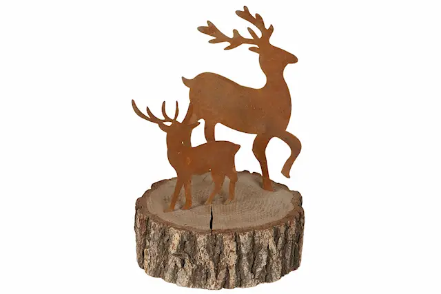 Metallinen poro puisella jalalla