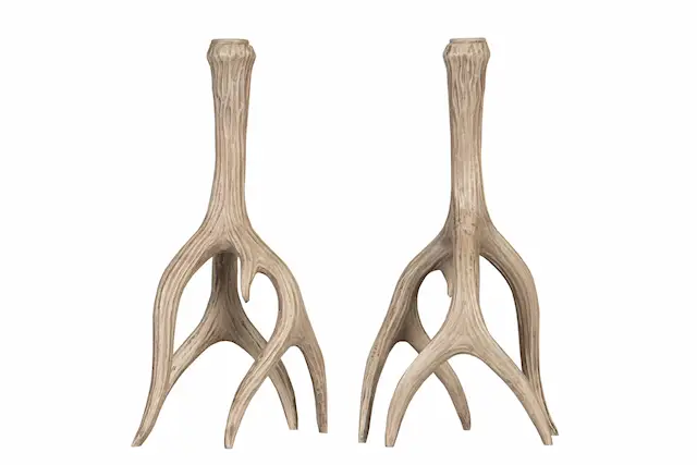 Ljusstake Renhorn Natur