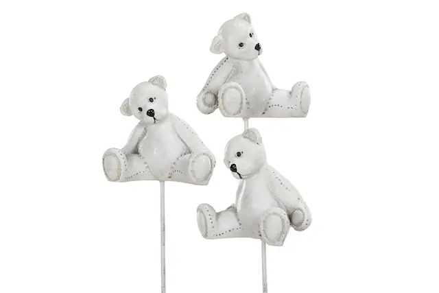 Stick Teddy Bear White