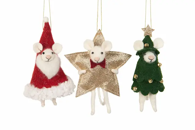 Hänge Ulldjur Tomte/Gran/Stjärna Mix