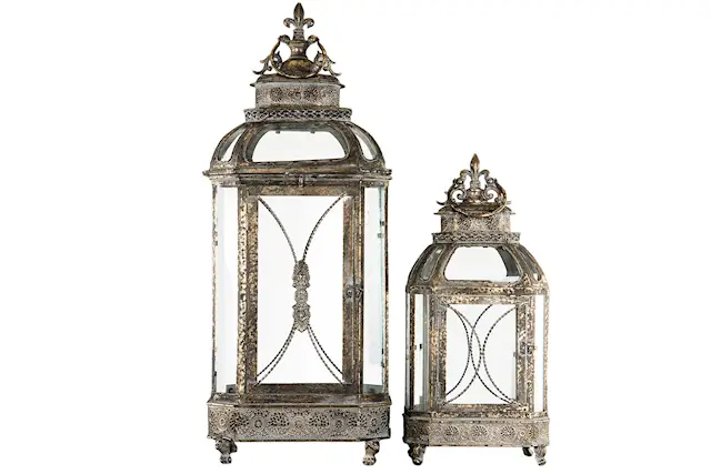 Ljuslykta Big Antik Guldbrun