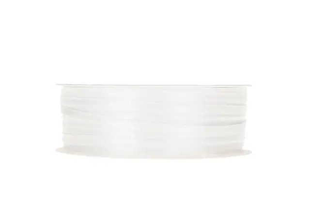 Dekorationsband Dubbelsatin Vit 3 mm